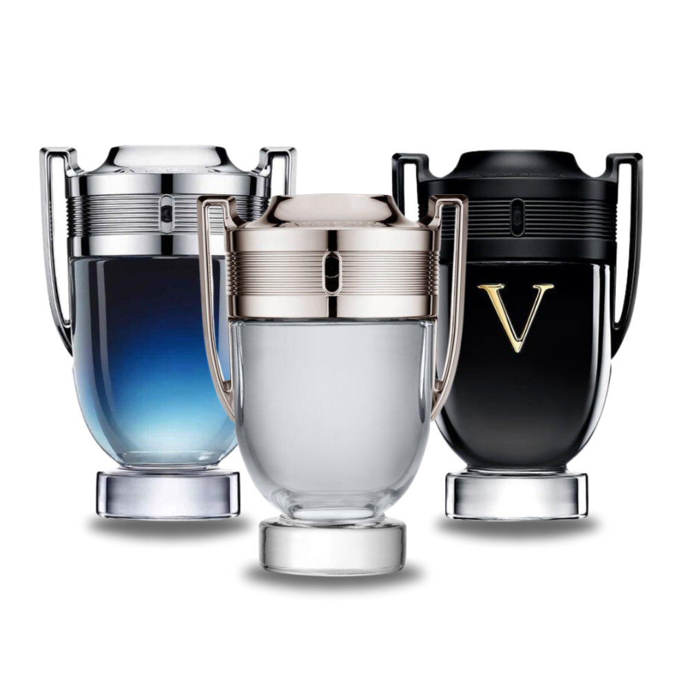 3 Profumi Paco Rabanne INVICTUS LEGEND, Paco Rabanne INVICTUS e Paco Rabanne INVICTUS VICTORY 100ml (Eau de Parfum) - Profumi per uomini