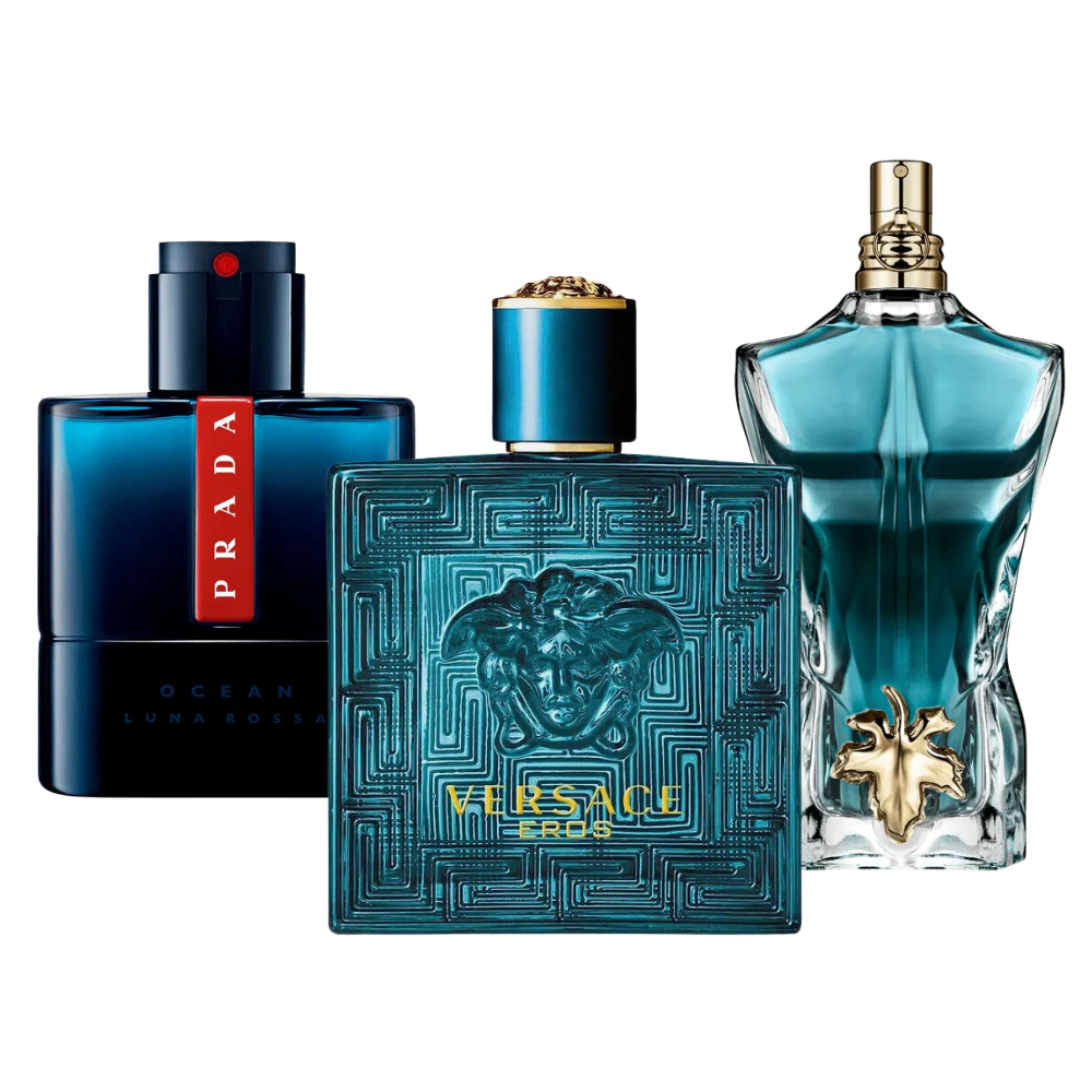 3 Profumi Prada Luna Rossa, Versace Eros, Le Beau (Eau de Parfum) - Profumi per uomini