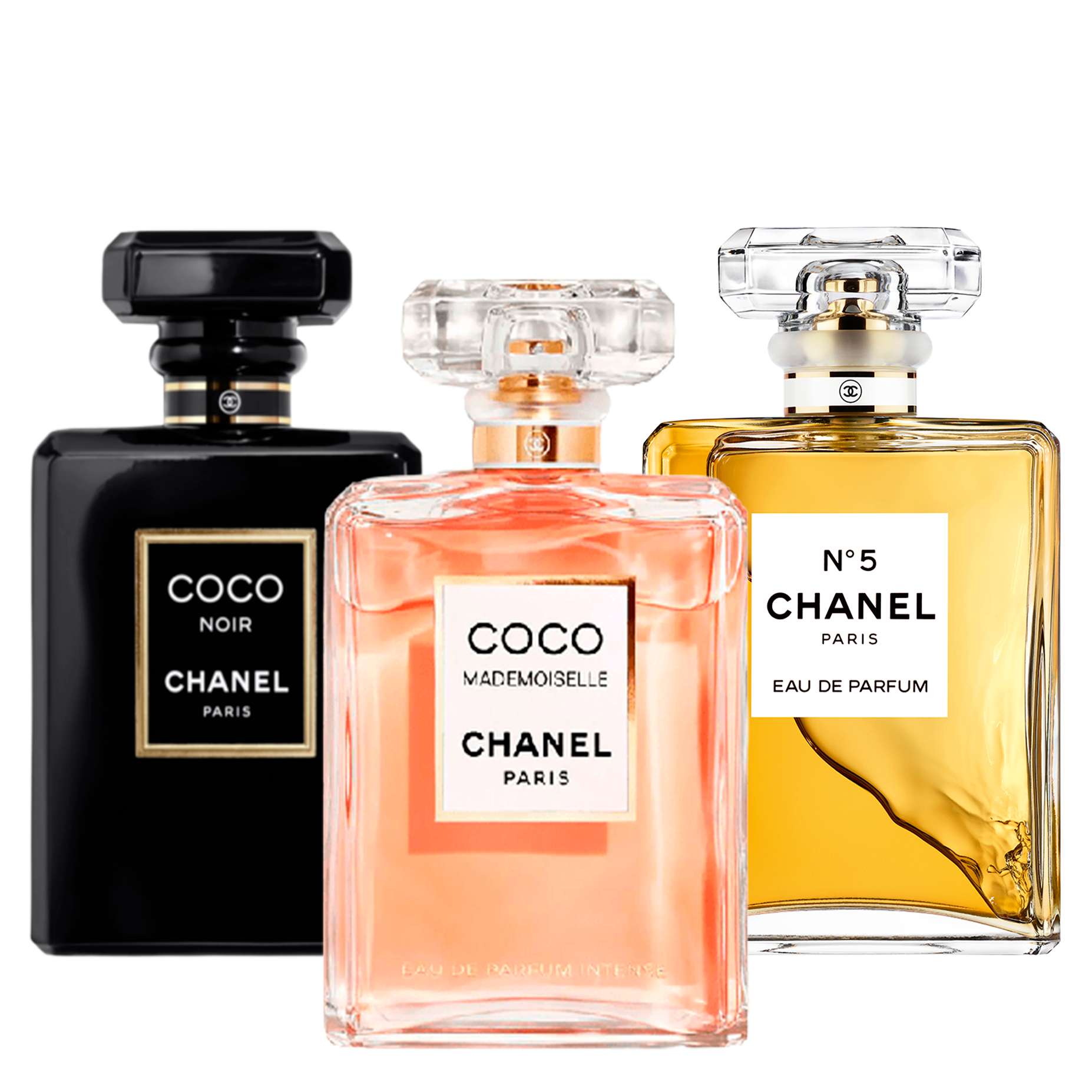 Coco Mademoiselle, Chanel Coco Noir, Chanel Nº 5 - Profumi per donne